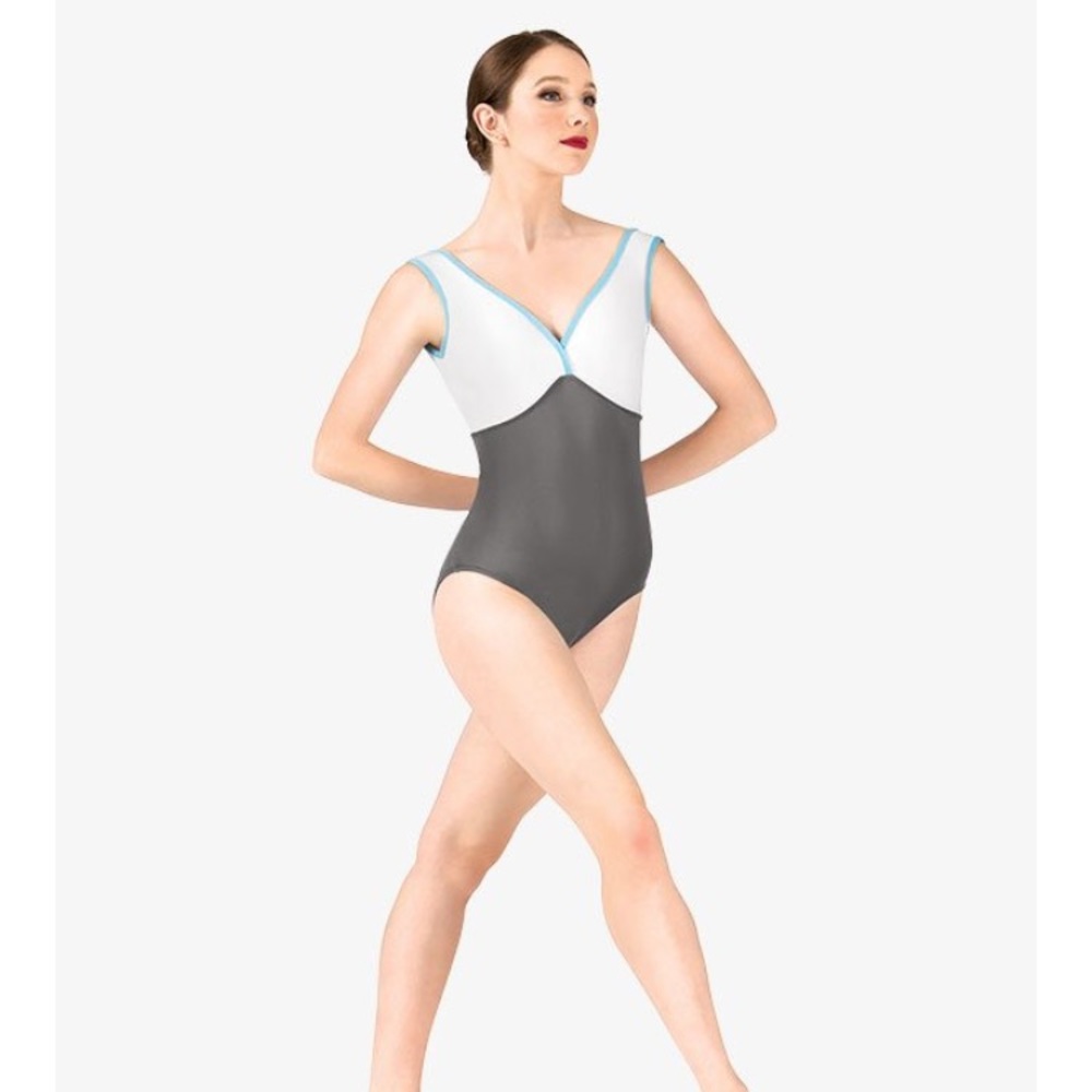 “Nora” Two-Tone Tank Leotard